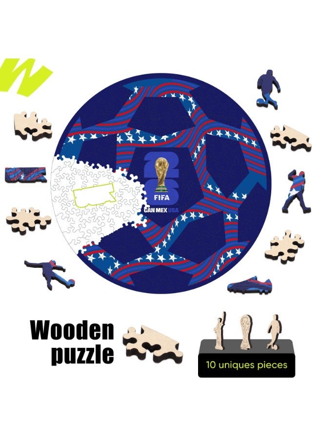 FIFA World Cup Official FIFA World Cup 2026 Wooden Puzzle – USA Football | Licensed Wooden Puzzle for Adults - Image 2